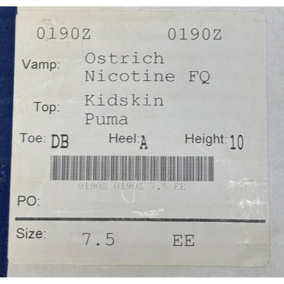 Anderson Dean Ostrich Leather Western Boots Brown Square Toe 7.5 - Picture 9 of 9